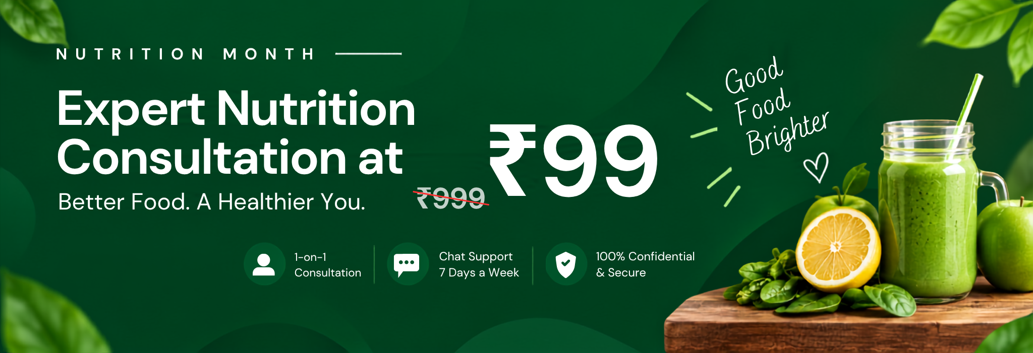 Nutrition Month – Expert Nutrition Consultation at ₹99
